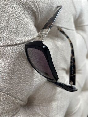 Versace Black Sunglasses with Tortoiseshell Temples